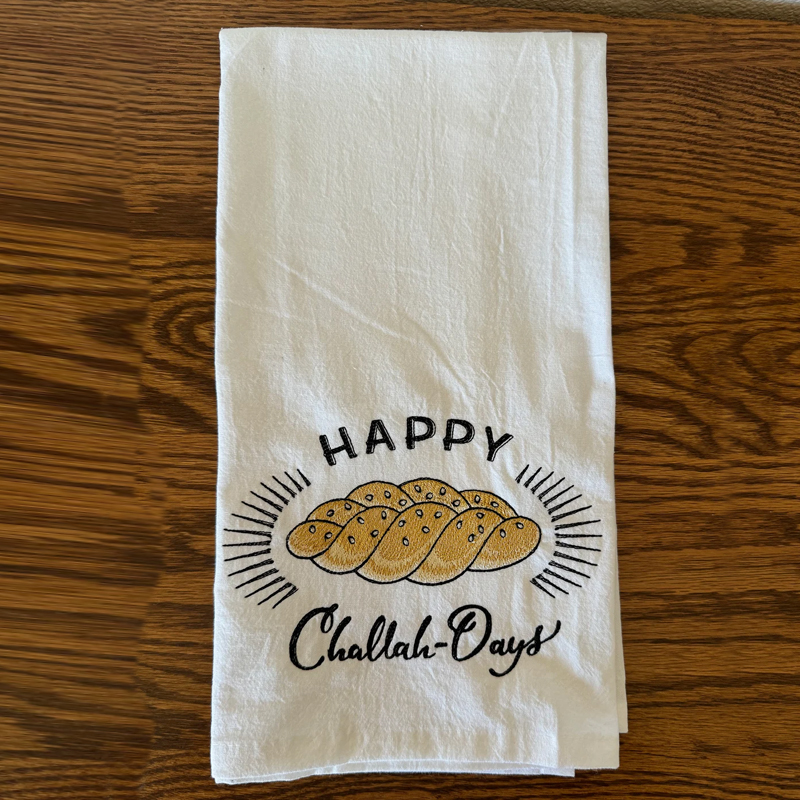 Home Textiles Towel - Happy Challah Days Hanukkah Kitchen Flour