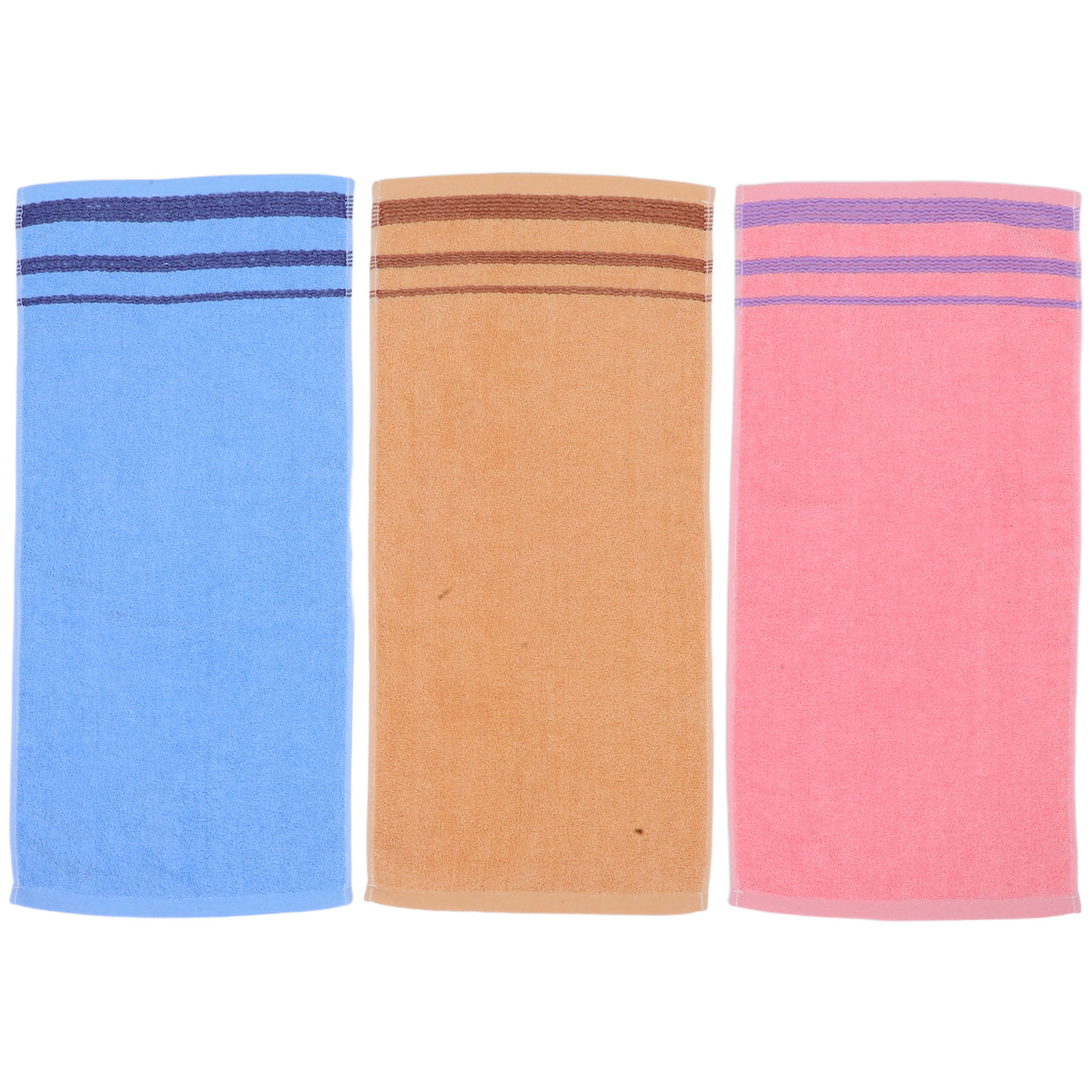 Home Textiles In Pakistan - 3Pcs Soft Cotton Jacquard Towels for