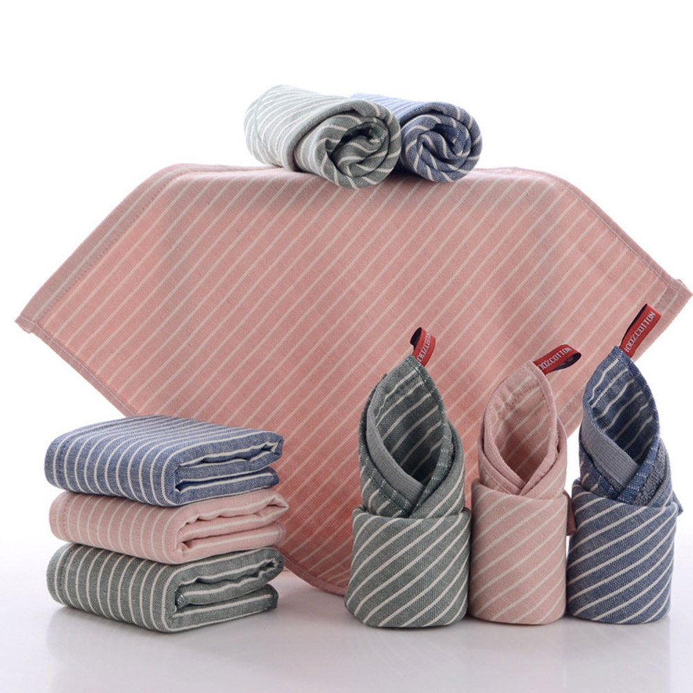 3Pcs Thick Striped Cotton Towe - Home Textiles In Pakistan ulasan dan harga