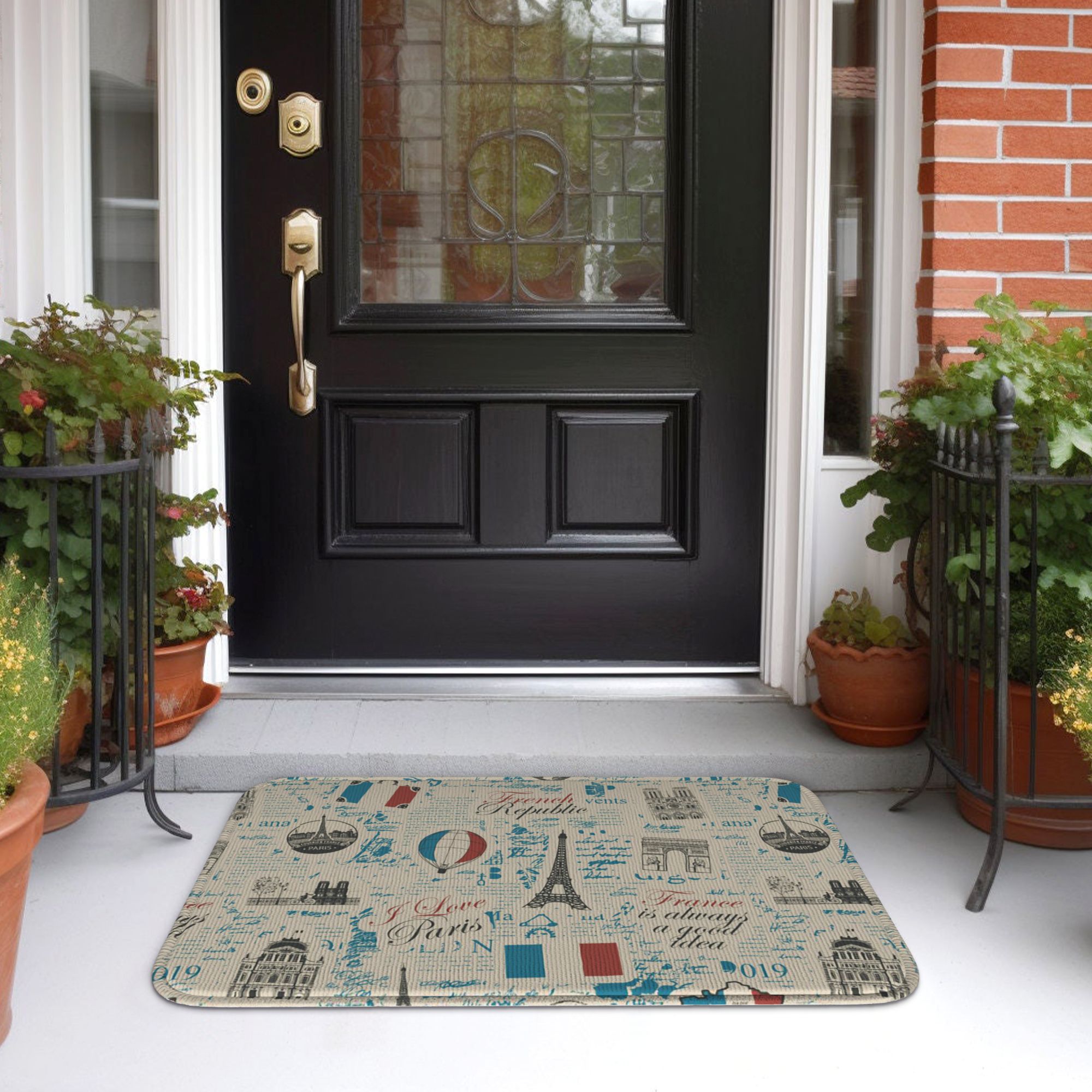 Paris Eiffel Tower Doormat Dus - Home Textiles Paris ulasan dan harga