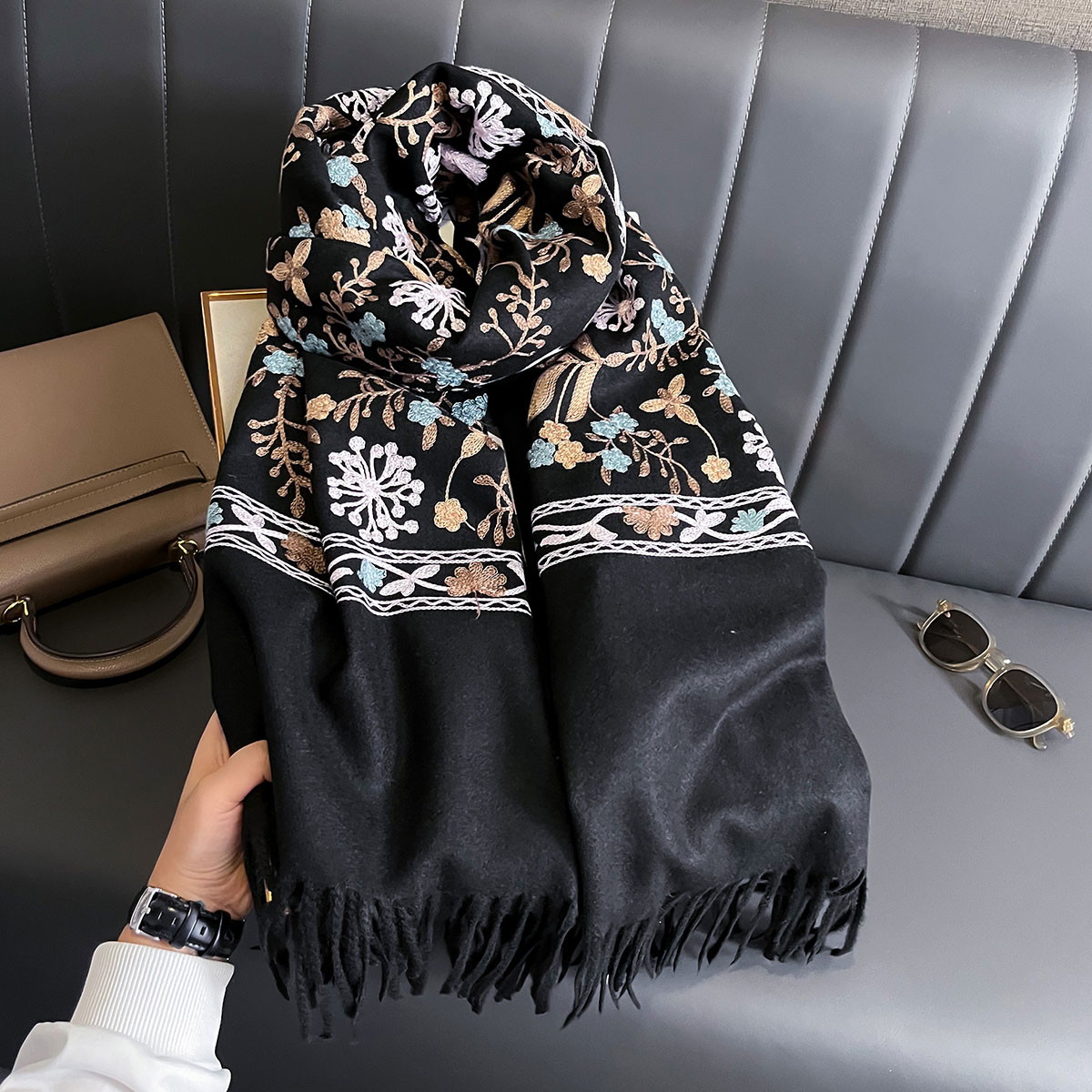 New Winter Warm Cashmere Scarf - Home Textiles Blanket ulasan dan harga
