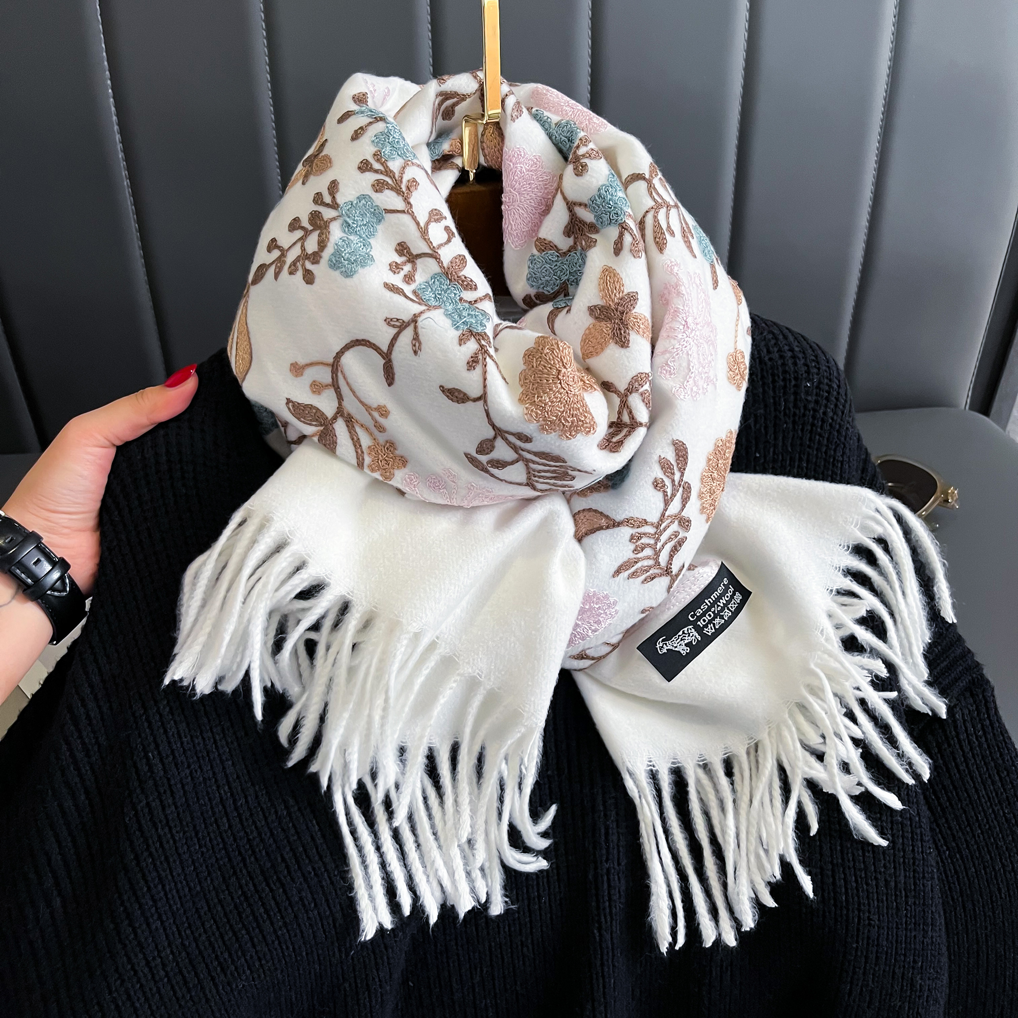 New Winter Warm Cashmere Scarf - Home Textiles Blanket ulasan dan harga