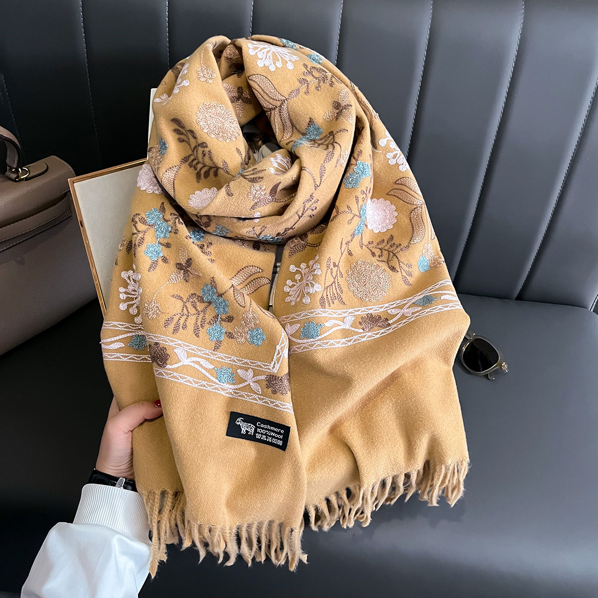 New Winter Warm Cashmere Scarf - Home Textiles Blanket ulasan dan harga