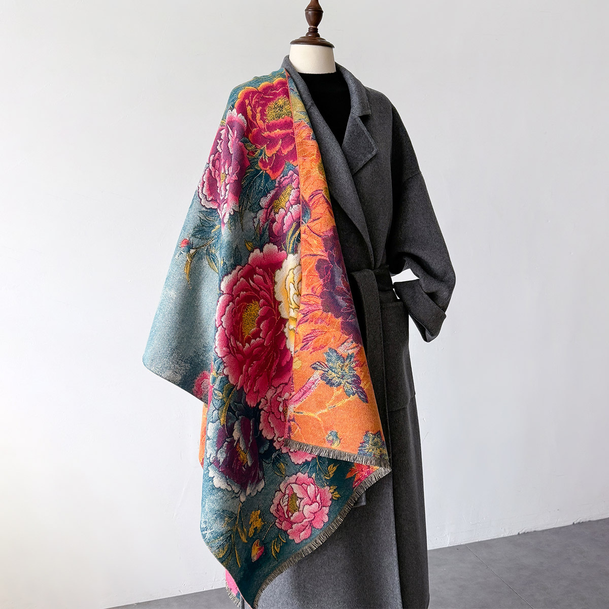 Warm Cashmere Scarf Women Shaw - Home Textiles Blanket ulasan dan harga