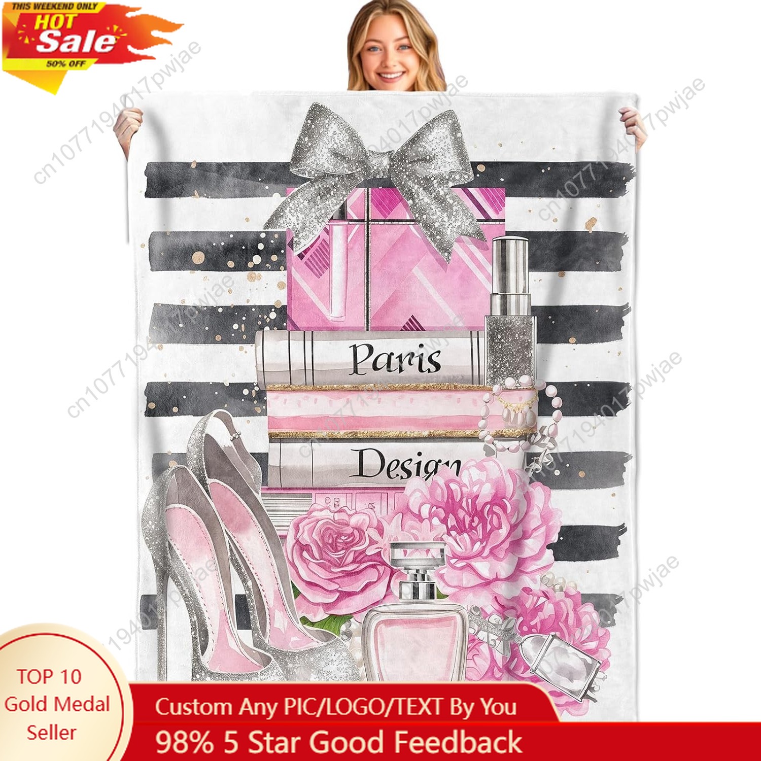 Paris Glam Throw Blanket Soft  - Home Textiles Paris ulasan dan harga