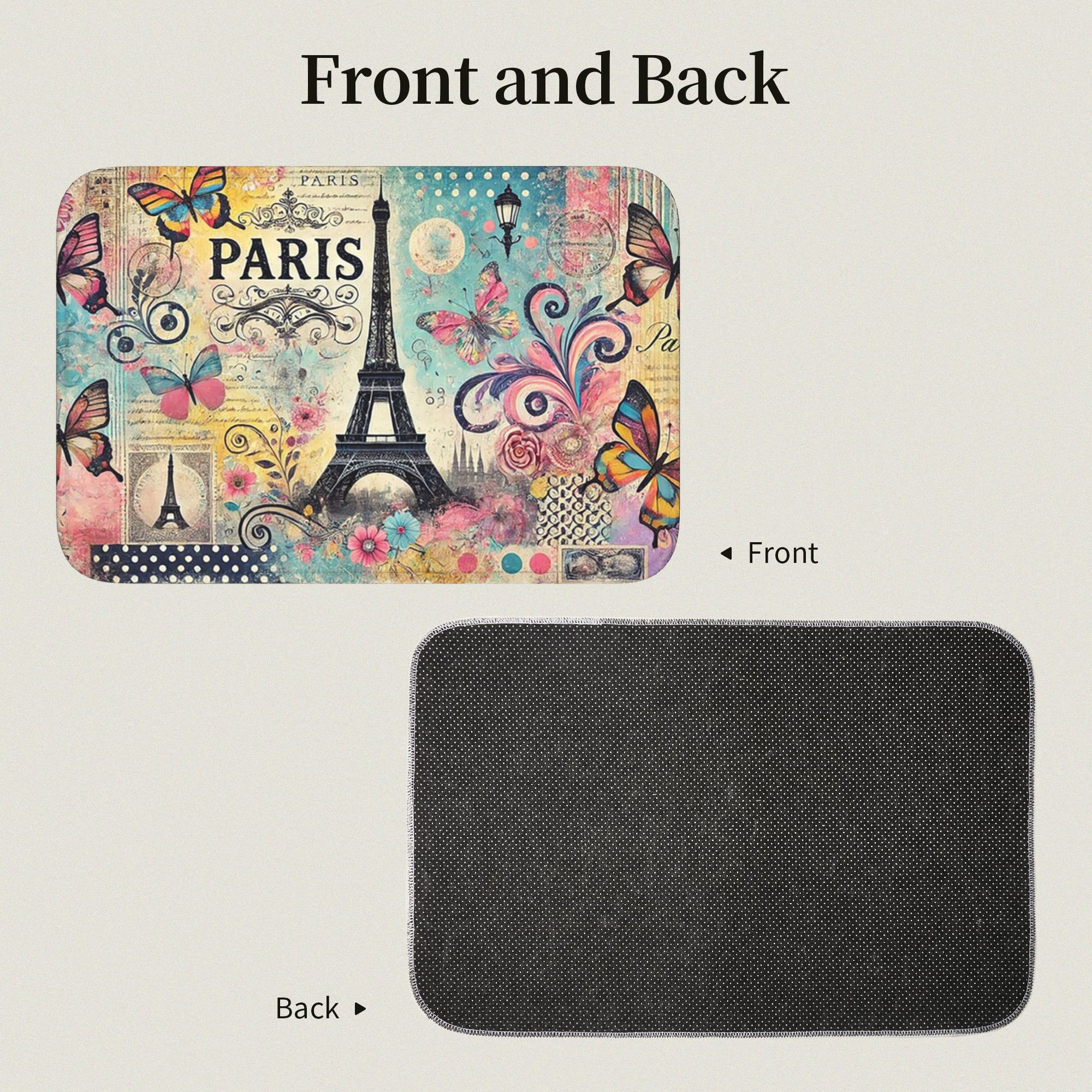 Paris Eiffel Tower art Doormat - Home Textiles Paris ulasan dan harga