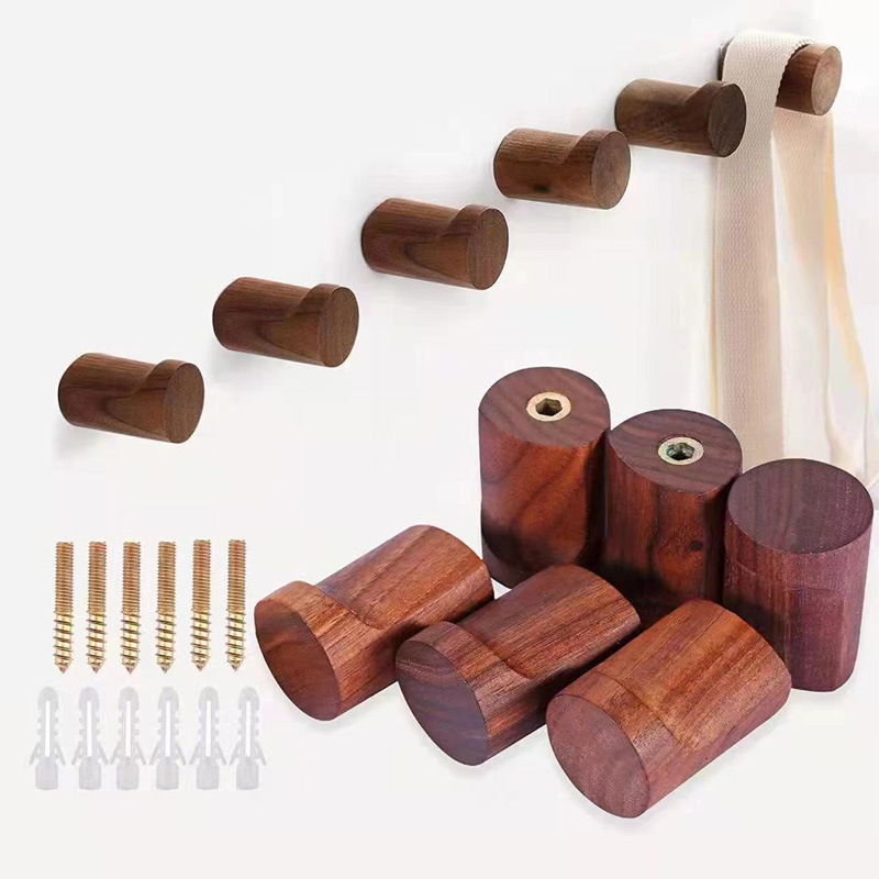Beech Wood Black Walnut Hook M - Home Textiles Towel ulasan dan harga