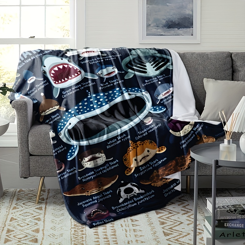 Cozy Shark Face patterns Flann - Home Textiles Face Towel ulasan dan harga