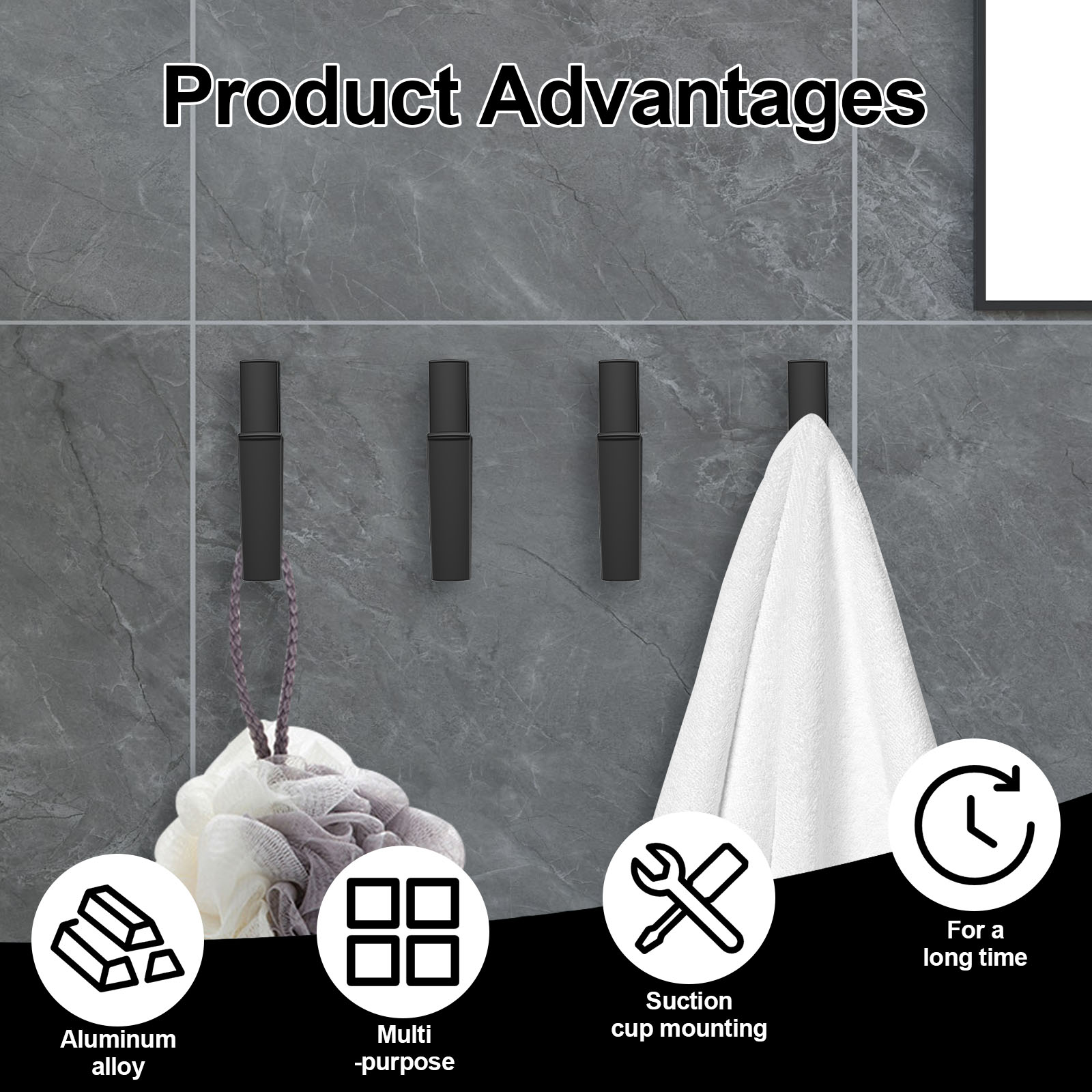 8/16Pcs Towel Hooks Metal Matt - Home Textiles Towel ulasan dan harga