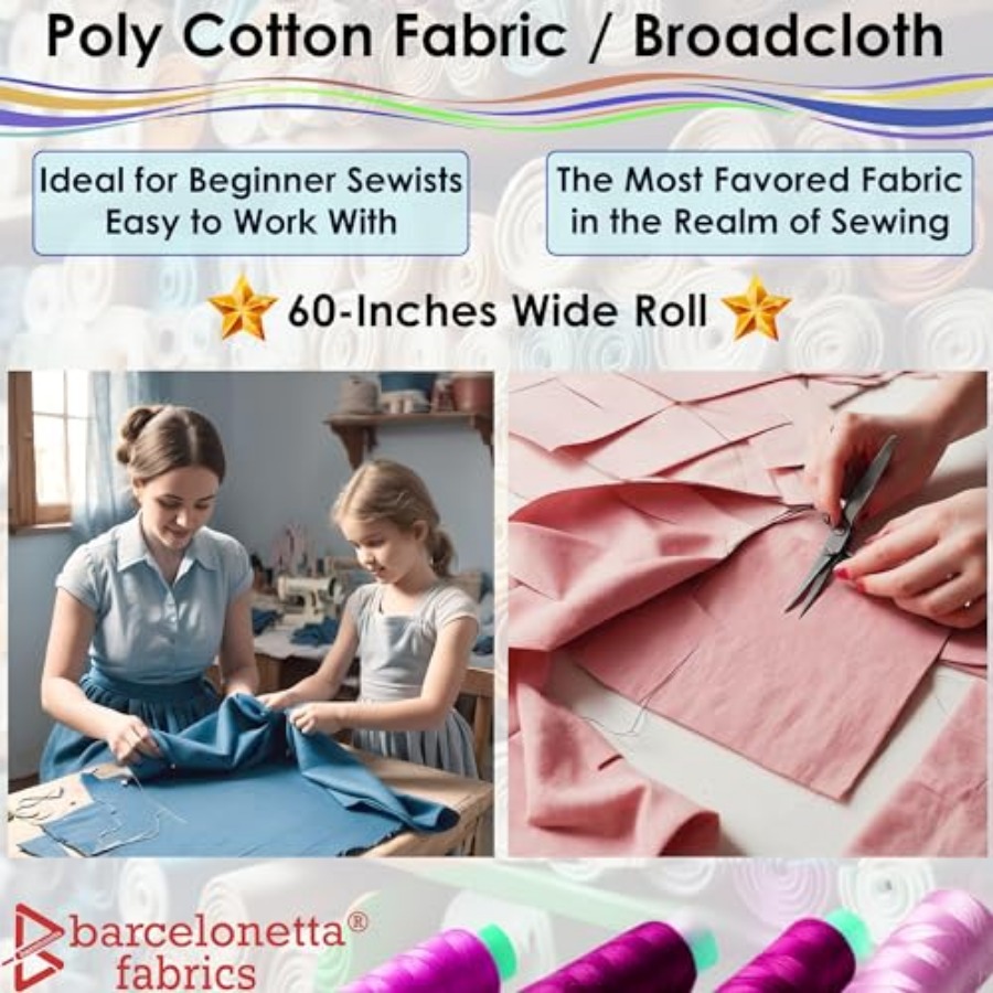 Poly Cotton Fabric for Sewing  - Textiles For Home ulasan dan harga
