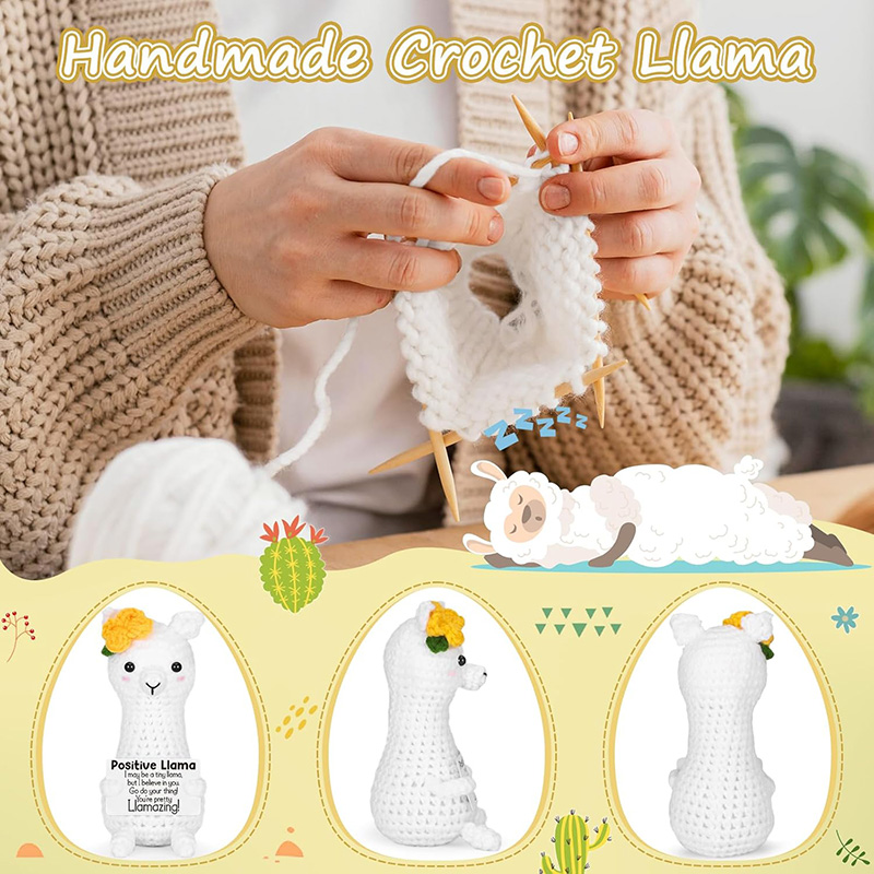 Funny Handmade Crochet Llama P - Home Textiles Today ulasan dan harga