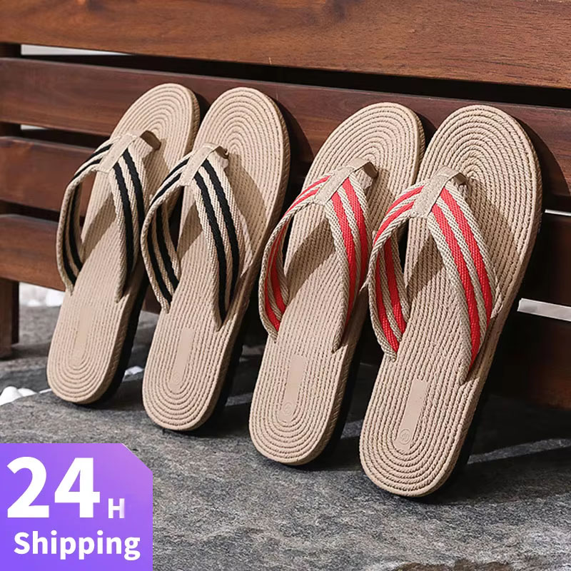 Summer Men Flip Flops Flat San - Textiles For Home ulasan dan harga