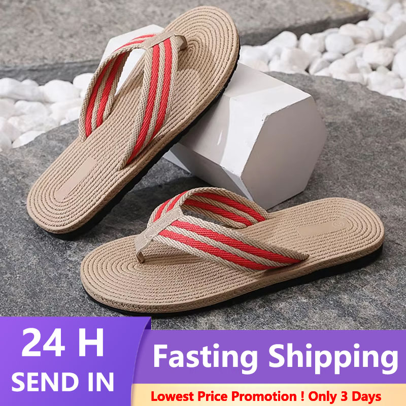 Summer Men Flip Flops Flat San - Textiles For Home ulasan dan harga