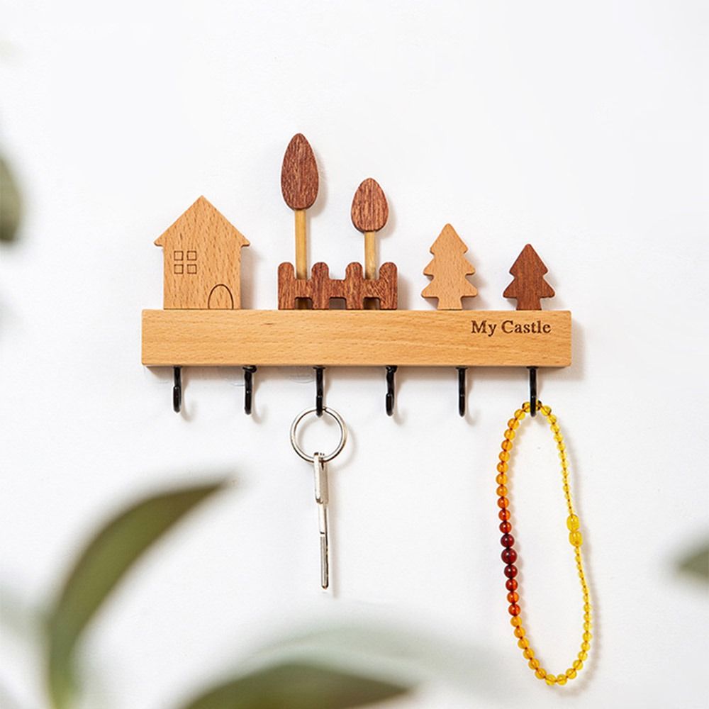 Charming Solid Wood Key Hook R - Home Textiles Towel ulasan dan harga