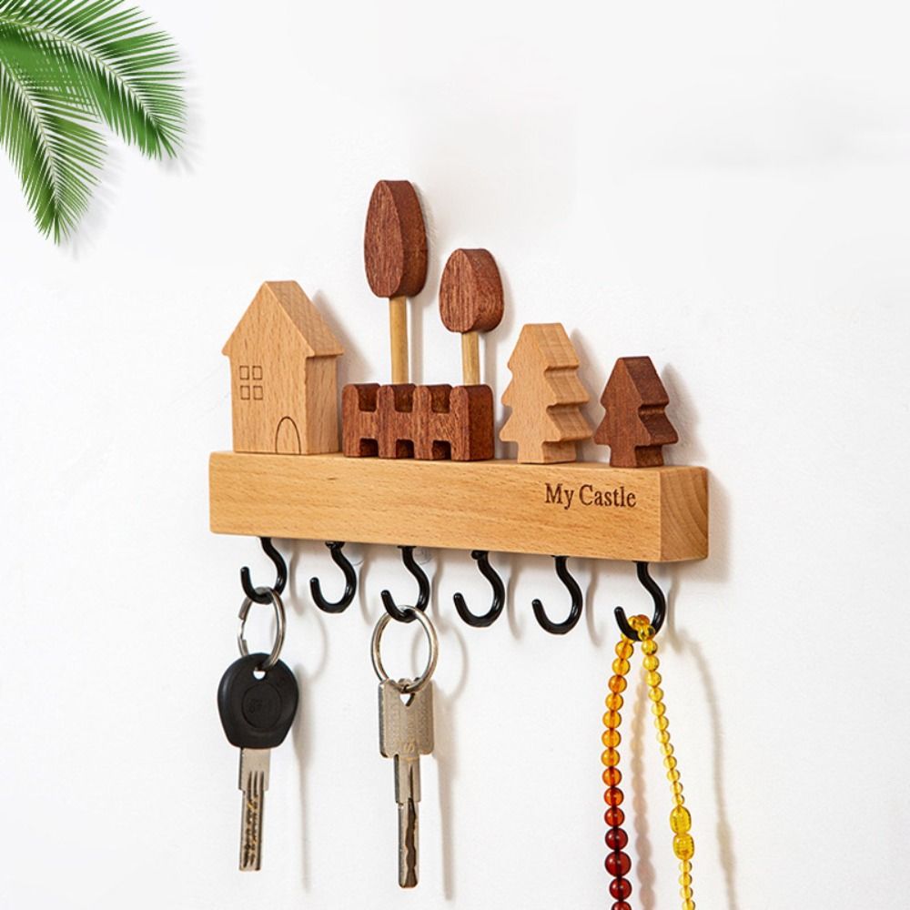 Charming Solid Wood Key Hook R - Home Textiles Towel ulasan dan harga