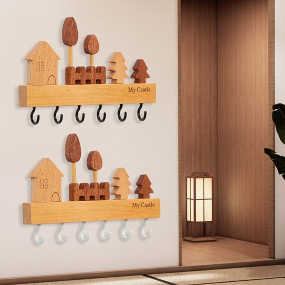 Charming Solid Wood Key Hook R - Home Textiles Towel ulasan dan harga
