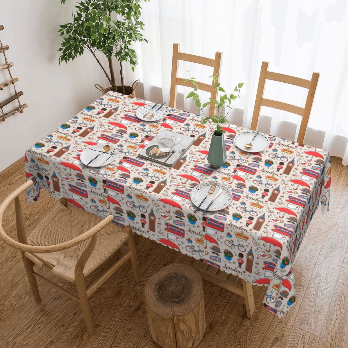 London Pattern Rectangular Tab - Home Textiles London ulasan dan harga