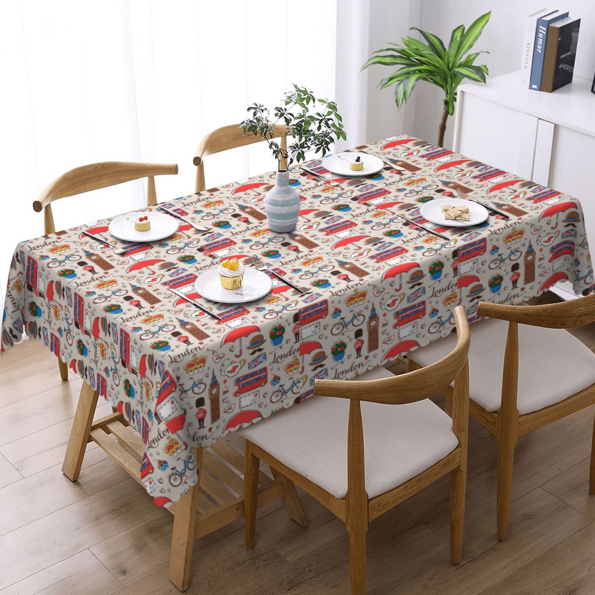 London Pattern Rectangular Tab - Home Textiles London ulasan dan harga