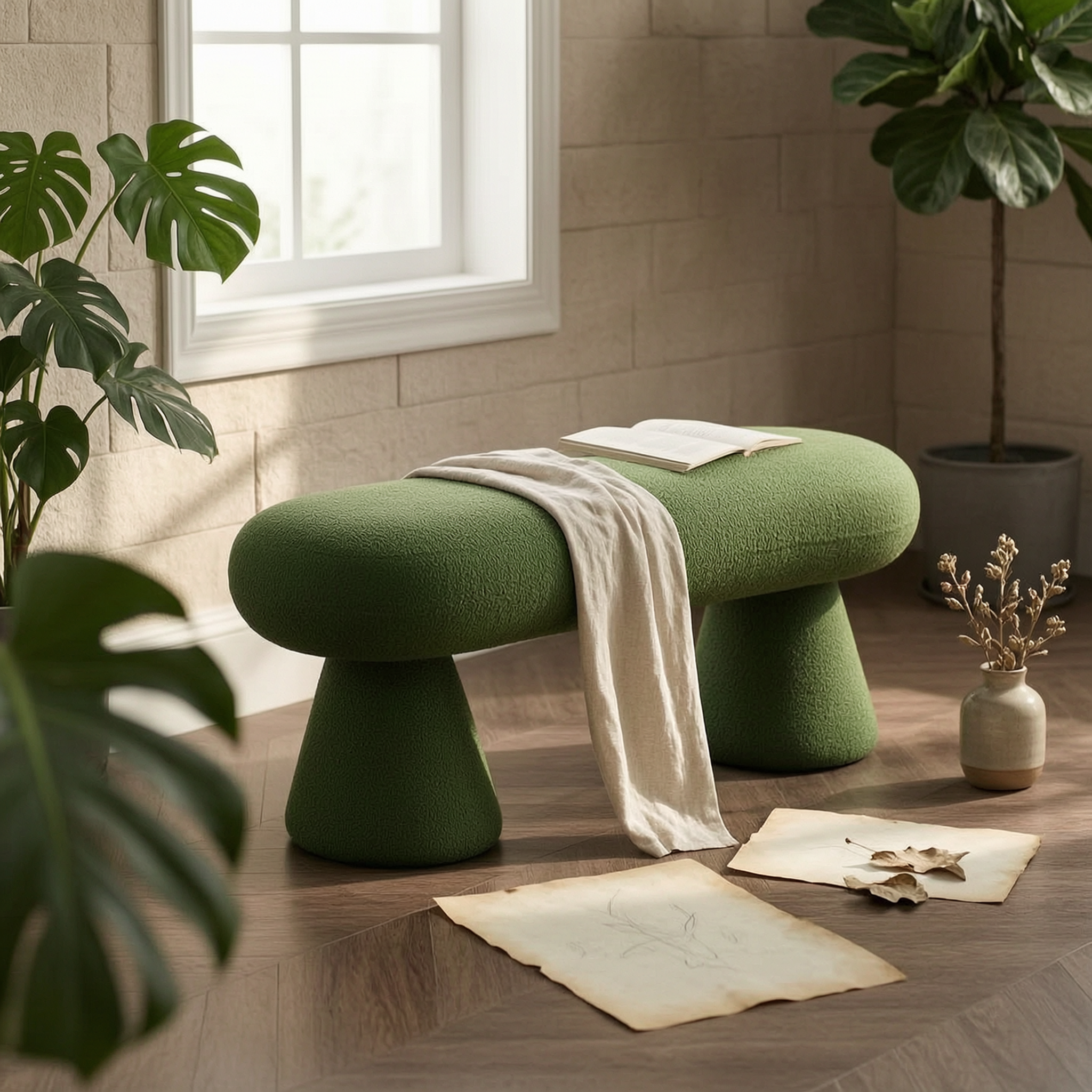 Boucle Textile Footrest Soft T - Home Textiles & Decorations ulasan dan harga