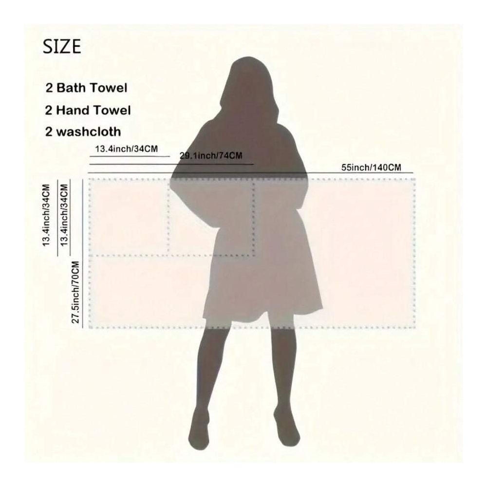 Luxury 6 Pieces Towel Set, 2 B - Home Textiles Face Towel ulasan dan harga