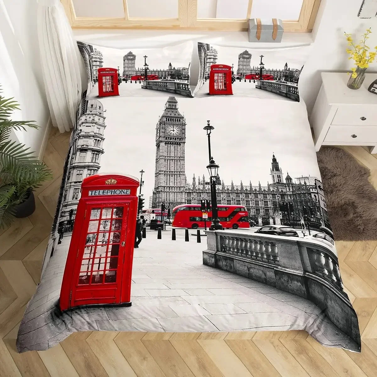 London Telephone Booth The Big - Home Textiles London ulasan dan harga