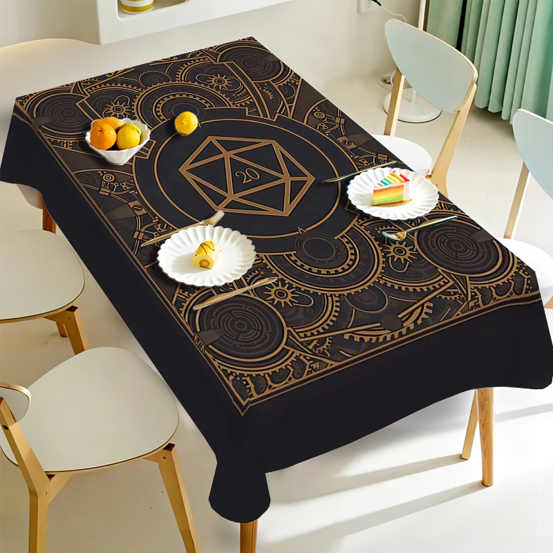 Steampunk Black Golden Gear Pa - Home Textiles & Decorations ulasan dan harga