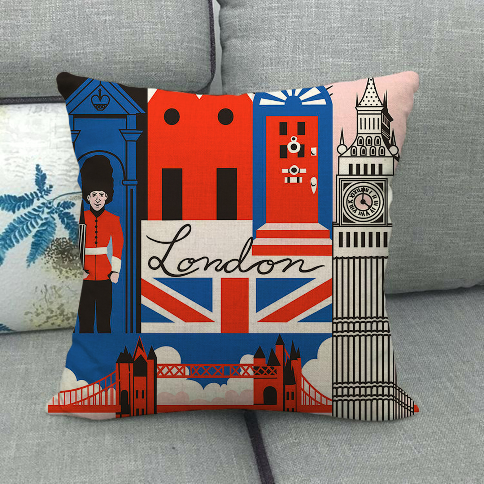 painted cityscapes of London,  - Home Textiles London ulasan dan harga