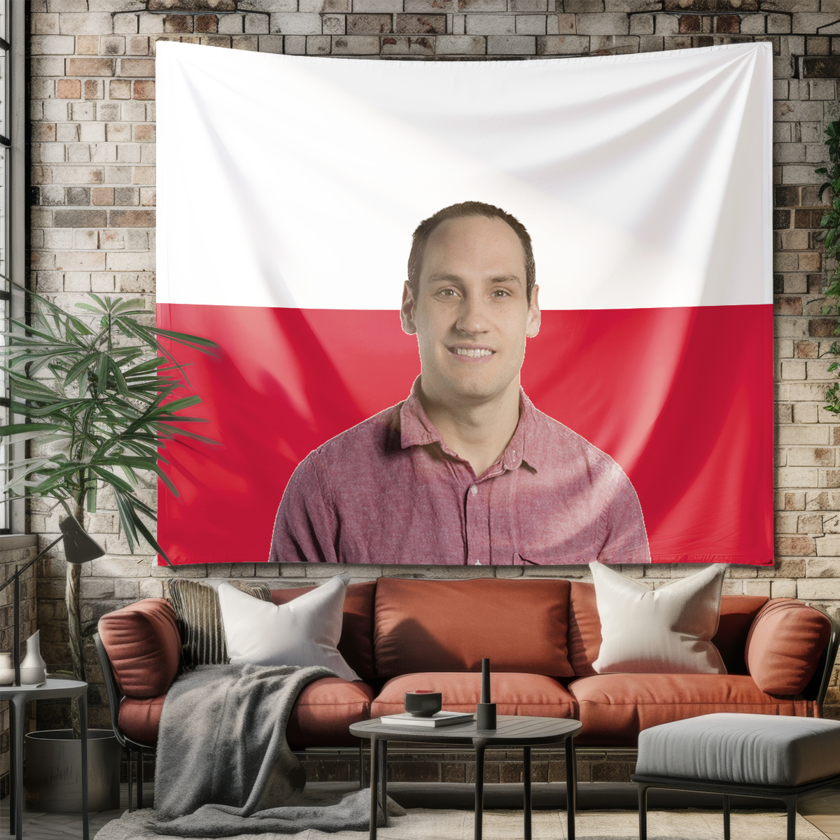 1Pc Custom Photo Polyster Flag - Home Textiles & Decorations ulasan dan harga
