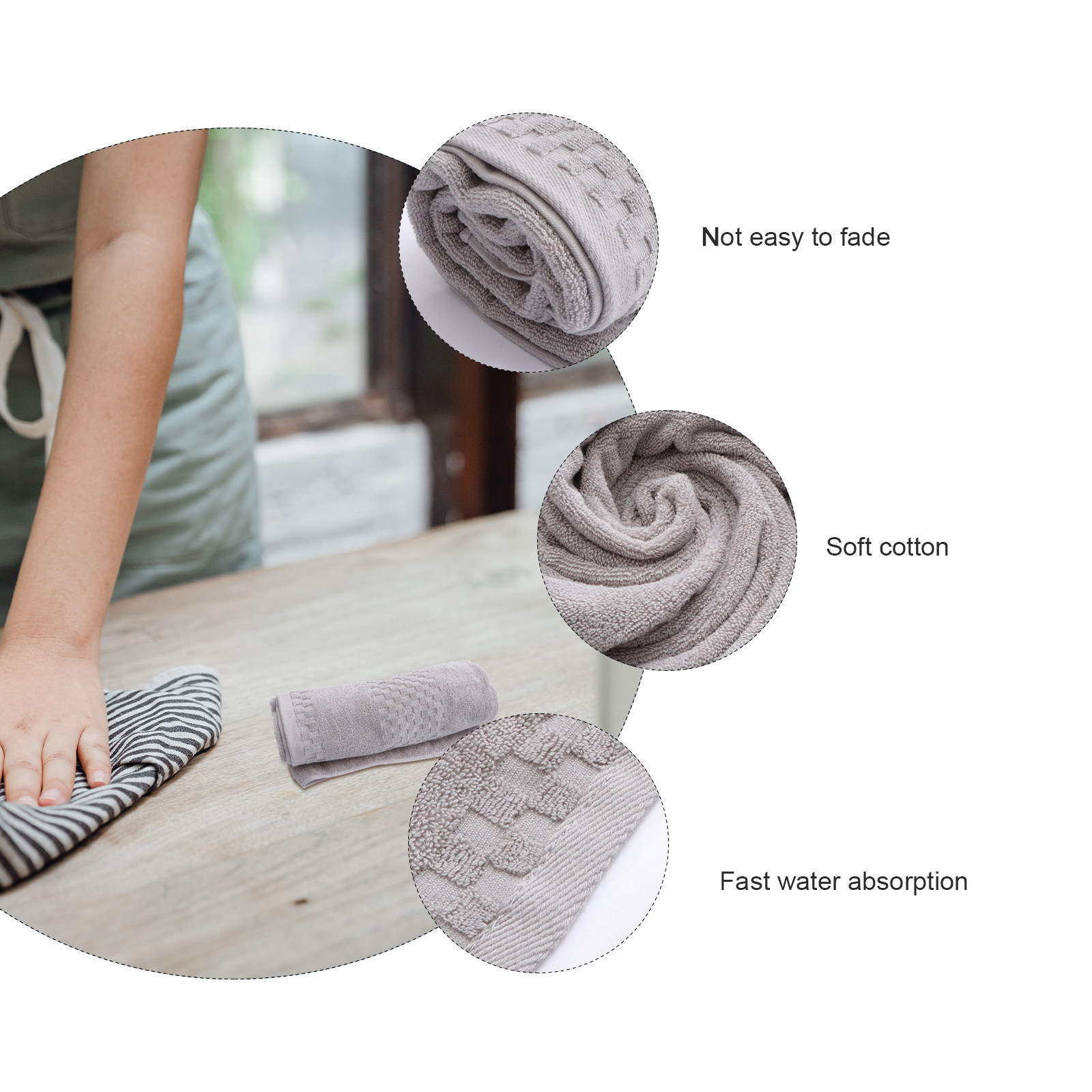 1Pcs Pure Cotton Thick Bath To - Home Textiles In Pakistan ulasan dan harga