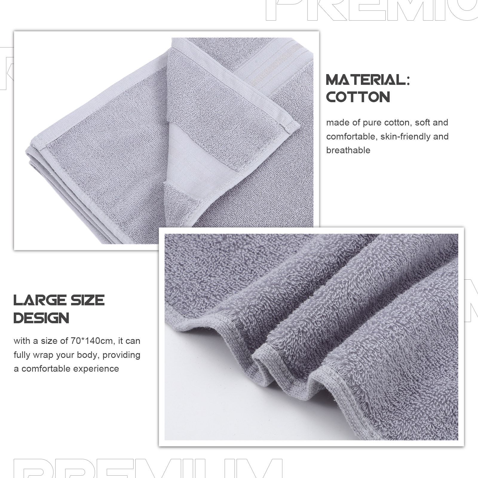 Pure Cotton Bath Towel 70x140c - Home Textiles In Pakistan ulasan dan harga
