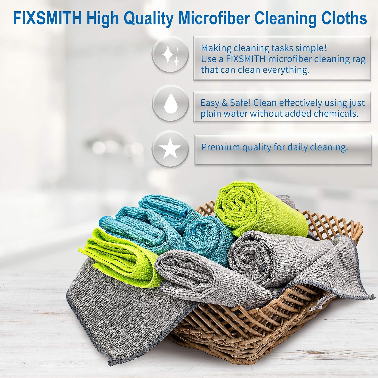 Microfiber Cleaning Cloth 8-Pa - Home Textiles Face Towel ulasan dan harga