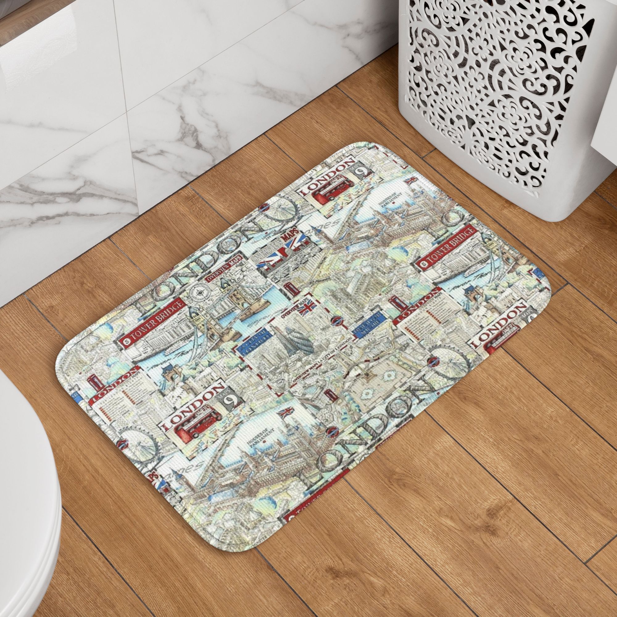 British Flag Print London Styl - Home Textiles London ulasan dan harga