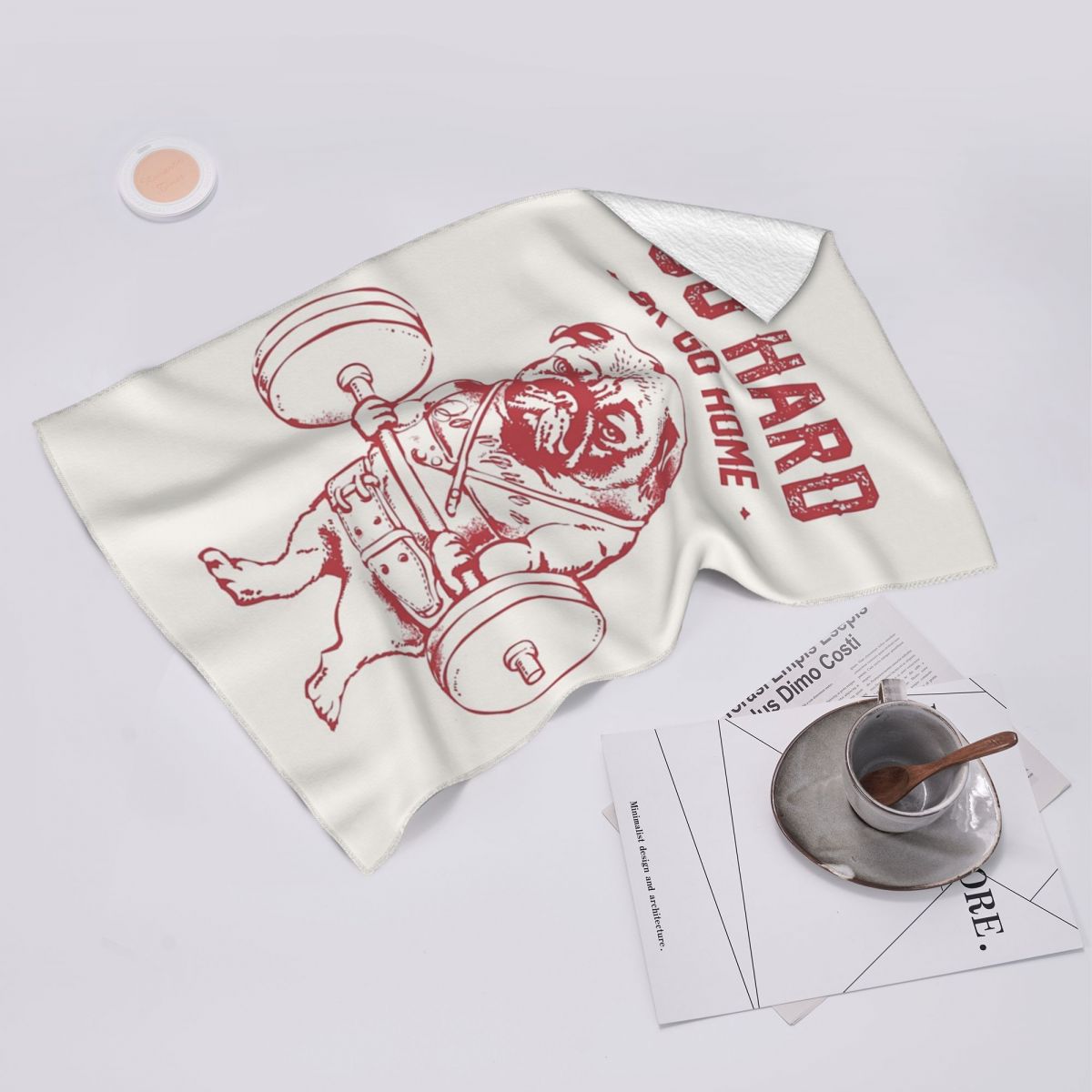 Custom Go Hard Or Go Home Pug  - Home Textiles Face Towel ulasan dan harga